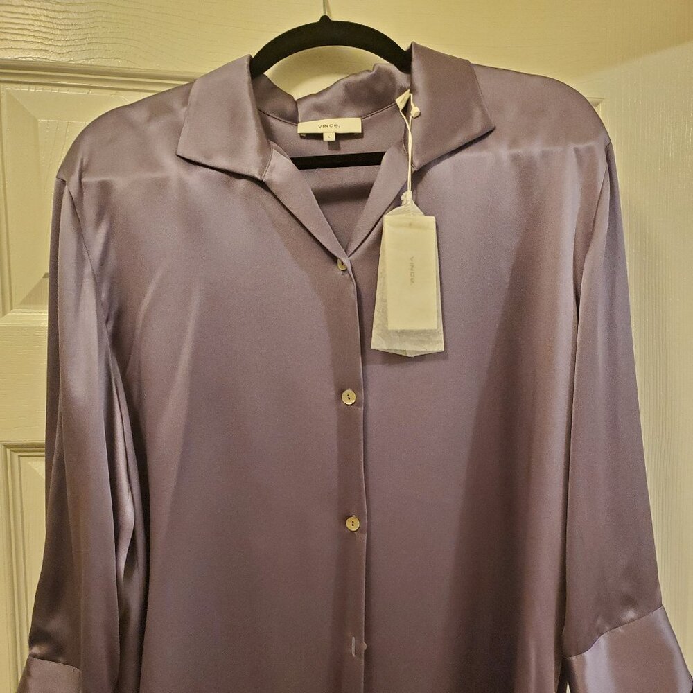 New Vince Silk lavender blouse